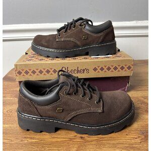 Skechers Women's Parties-Mate Brown Suede Oxfords Shoes Size 9 SN 45120